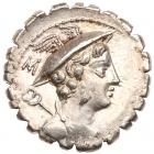 C. Mamilius C.f. Limetanus. Silver Denarius (3.84 g), 82 BC Superb EF