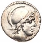 Albinus Bruti f. Silver Denarius (3.81 g), 48 BC Choice VF