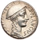 Cn. Plancius. Silver Denarius (3.80 g), 55 BC EF