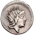 L. Lucretius Trio. Silver Denarius (3.64 g), 74 BC Choice VF