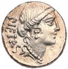 Albinus Bruti f. Silver Denarius (4.09 g), 48 BC Nearly Mint State