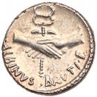 Albinus Bruti f. Silver Denarius (4.09 g), 48 BC Nearly Mint State - 2