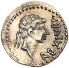 Mauretanian Kingdom. Juba II. Silver Denarius (1.92 g), 25 BC-AD 24 EF