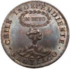 Chile. Peso, 1817-FJ (Santiago) NGC MS61