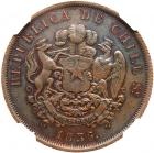 Chile. Bronze Pattern 8 Escudos, 1836-IJ NGC AU58 BR - 2