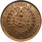 Chile. Copper or Brass Pattern 8 Escudos, ND (1835) NGC Proof 63