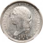 Colombia. Peso, 1871 (Bogota) NGC AU58