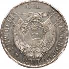 Ecuador. 8 Reales, 1846GJ NGC AU55 - 2