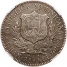 Dominican Republic. 5 Francos, 1891-A NGC AU50 - 2