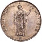 Italian States: Lombardy. 5 Lire, 1848-M NGC AU55