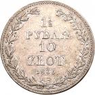 Poland. 10 Zlotych-1 1/2 Rubles, 1836-MW NGC AU53 - 2