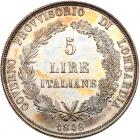 Italian States: Lombardy. 5 Lire, 1848-M NGC MS63 - 2