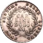 Italian States: Naples. Dodici (12) Carlini (Piastra), Anno 7 (1799) NGC About U - 2