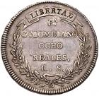 Colombia. 8 Reales, 1835-BA RS NGC EF45 - 2