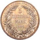 German New Guinea. 5 Marks, 1894-A PCGS About Unc