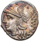 M. Baebius Q.f. Tampilus. Silver Denarius (3.85 g), 137 BC Nearly Mint State