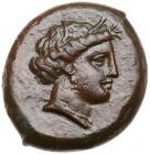 Sicily, Aitna. AE Trias (5.92 g), early-mid 4th century BC EF