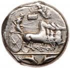 Sicily, Syracuse. Second Democracy. Silver Tetradrachm (17.03 g), 466-405 BC VF