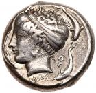 Sicily, Syracuse. Second Democracy. Silver Tetradrachm (17.03 g), 466-405 BC VF - 2