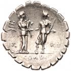 Q. Fufius Calenus and M. Cordus. Silver Denarius (3.80 g), 68 BC EF - 2