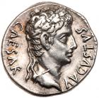 Augustus. Silver Denarius (3.85 g), 27 BC-AD 14 Choice VF