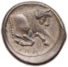 Sicily, Gela. Silver Didrachm (8.33 g), ca. 490/85-480/75 BC VF