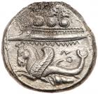 Phoenicia, Byblos. 'Ozba'al. Silver Shekel (12.74 g), ca. 400-365 BC Fine