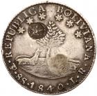 Guatemala. Counterstamp 8 Reales, ND (1840) NGC VF25 - 2