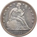 1842 Liberty Seated $1 PCGS AU50