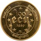 Belgium. 100 Ecu, 1989 Choice Brilliant Unc - 2