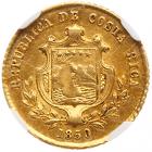 Costa Rica. 1/2 Escudo, 1850-JB NGC AU58 - 2