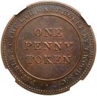 Great Britain. Worcester Token Penny, 1811 NGC MS63 BR - 2