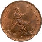 Great Britain. Penny, 1873 NGC MS64 RB - 2