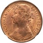 Great Britain. Penny, 1876-H NGC MS64 RB