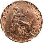 Great Britain. Penny, 1876-H NGC MS64 RB - 2