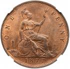 Great Britain. Penny, 1877 NGC MS64 RB - 2