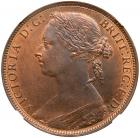 Great Britain. Penny, 1881-H NGC MS64 RB