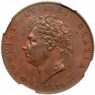 Great Britain. Halfpenny, 1826 NGC MS63 BR