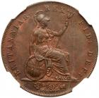 Great Britain. Halfpenny, 1826 NGC MS63 BR - 2