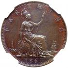 Great Britain. Proof Farthing, 1861 NGC PF65 BR - 2