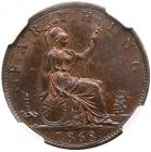 Great Britain. Farthing, 1868 NGC MS64 BR - 2