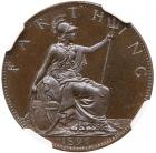 Great Britain. Pattern Farthing in Bronze, 1896 NGC PF63 BR - 2