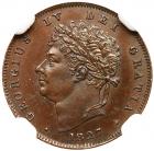 Great Britain. Proof Third Farthing, 1827 NGC PF63 BR