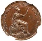 Great Britain. Proof Third Farthing, 1827 NGC PF63 BR - 2