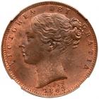 Great Britain. Farthing, 1853 NGC MS63 RB