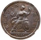 Great Britain. Halfpenny, 1717 NGC MS64 BR - 2