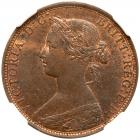 Great Britain. Halfpenny, 1871 NGC MS63 BR