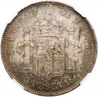 Spain. 5 Pesetas, 1894 (94) PGV NGC MS64 - 2