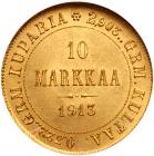 Finland. 10 Markkaa, 1913-S NGC MS65 - 2