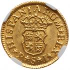 Spain. 1/2 Escudo, 1743/2-PJ (Seville) NGC MS64 - 2